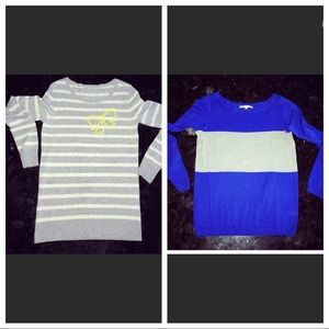 2 GAP Sweaters Knit Top Pullover Striped XS